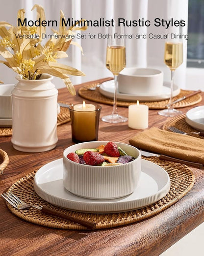 Famiware Star Stoneware Dinnerware Sets, 8-Piece Dishes - Image 3