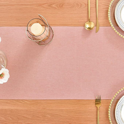 Faux Linen Table Runner Water Resistant 13 x 60 in, Coffee Table Runner - Image 7