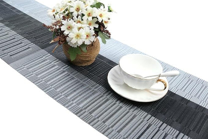 SHACOS Woven Vinyl Table Runners PVC Table Runners 12 x 36 inch Wipe Clean - Image 5