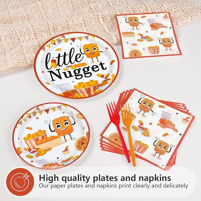96 Pcs Chicken Nugget Themed Party Decorations, Serves 24 | Chicken Nugget - Image 3