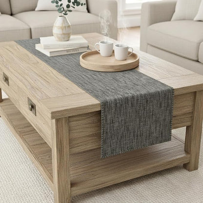Coffee Table Runner 14 x 36 inch Short Table Runner by OveeshaHomeDecor