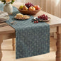 Artoid Mode Navy Blue Cross-Star Textured Table Runner, Seasonal Waterproof by ArtoidMode