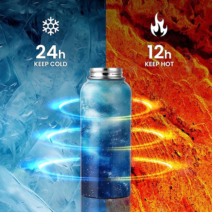 RAYMYLO Insulated Water Bottle 32 oz, Triple Wall Vacuum Stainless Steel | - Image 3