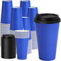 YEEHAW 16 oz Coffee Cups with Lids, 100 Pack | Heat & leak-proof paper by YEEHAW
