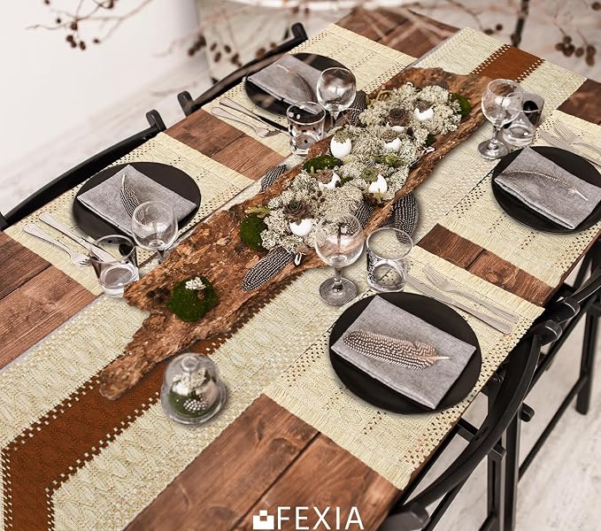 Boho Placemats Set of 6 Table Mats Farmhouse Home Dining Decor | 12x20" Place - Image 7