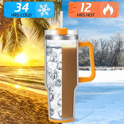 TaroKitc 40 oz Tumbler with Handle | Stainless Steel Insulated Travel Mug with - Image 3