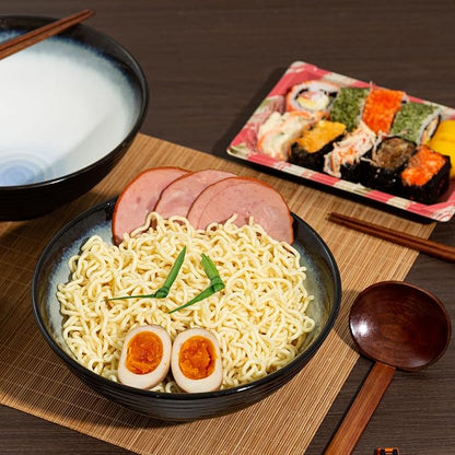 8 Inch Ceramic Ramen Bowl Set of 2, 40oz Japanese Bowls - Image 9