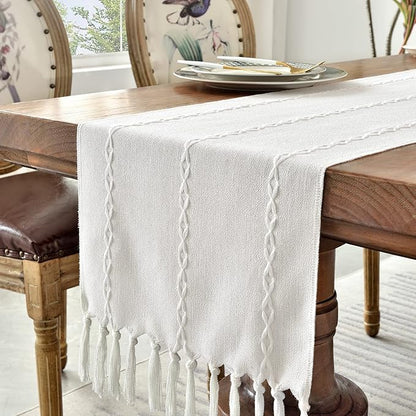 Wracra Rustic Linen Table Runner - Image 7
