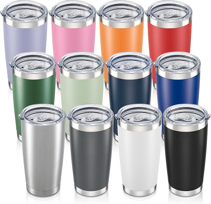 20 oz Tumbler with Lid Stainless Steel Insulated Tumblers Bulk Cups Mug | by Orebigo
