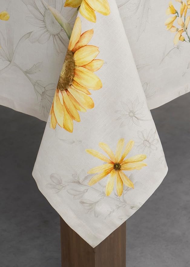Maison d' Hermine Table Cloth Rectangle Table 100% Cotton 60 x 90 Inches Tablecloth Reusable Decorative for Dining Room Farmhouse Home Valentines Day Decorations Spring Summer - Candice