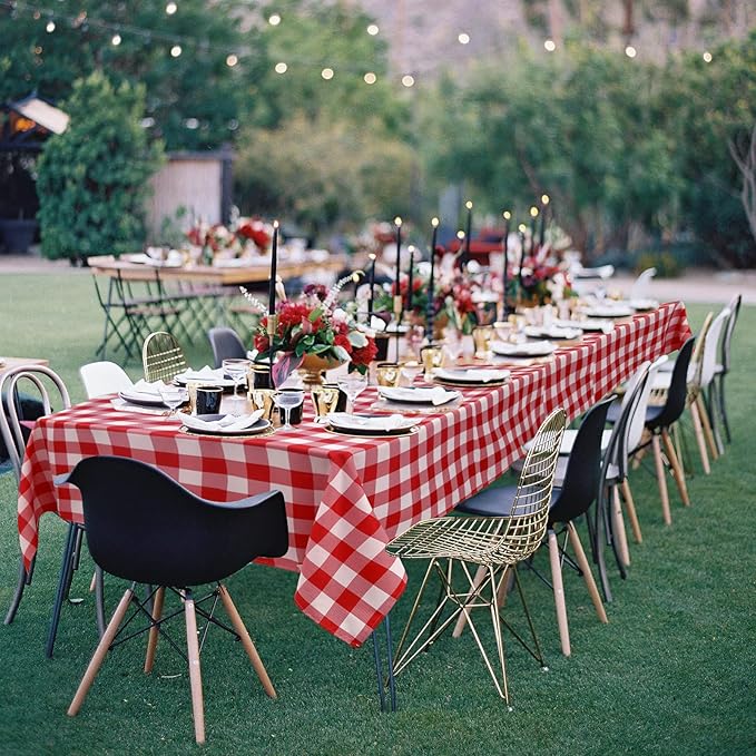 Checkered Tablecloth Rectangle, 30 x 60 Inch - Image 2