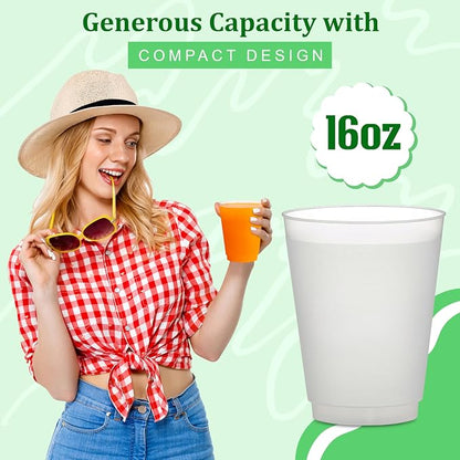 Concession Essentials – 16oz Frost Flex Plastic Cups – Shatterproof Reusable - Image 6