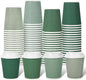 Whaline 100Pcs Sage Green Disposable Coffee Cups by Whaline