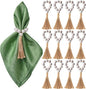 APTWOW Napkin Rings Set of 12, Wooden Napkin Rings by APTWOW