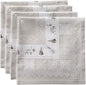 Maison d' Hermine Cloth Napkins Set of 4 100% Cotton for Thanksgiving Christmas Decorations Everyday Reusable Square Fall Napkins Cloth Washable Dinner Party (Cozy Christmas, 20"x20")