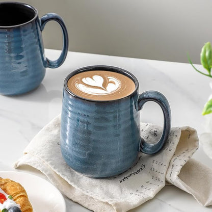 HASENSE Coffee Mugs Set of 4, 12 Ounce Ceramic Coffee Cups - Image 2