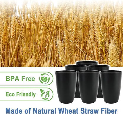 20 OZ Wheat Straw Cups SetS of 6, Unbreakable Drinking Cup, Alternative to - Image 2