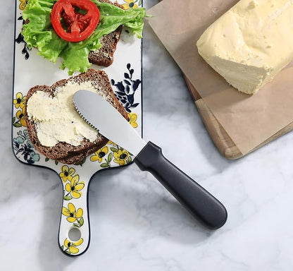 New Star Foodservice Plastic Handle Stainless Steel Butter Spreader - Image 5