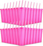 24 Pack Plastic Tumblers with Lids and Straw, Reusable Cups with Lids and by LEIFEOSH