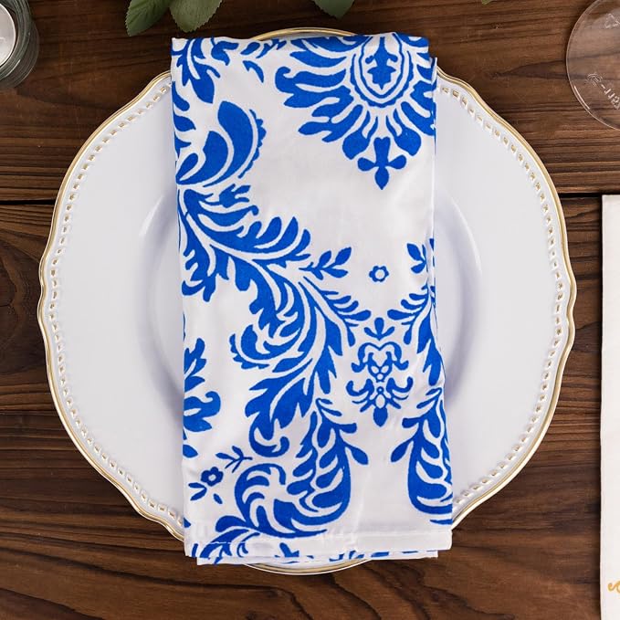 Efavormart 5 Pack Damask Flocking Taffeta Napkins - Image 6