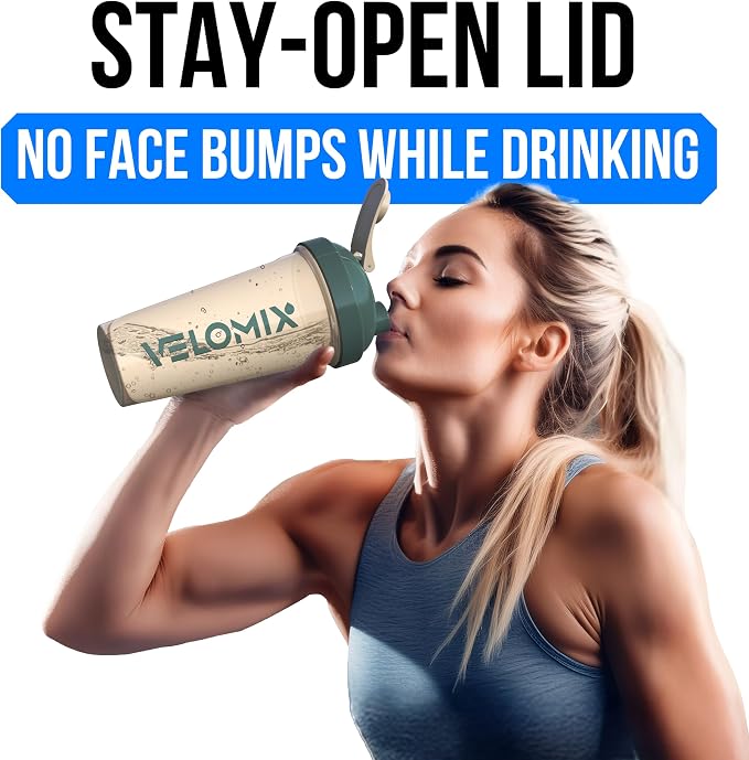 VELOMIX 2 Pack 28oz Protein Shaker Bottle - Image 7