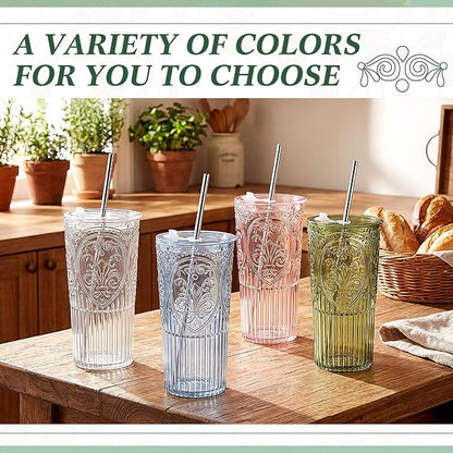4 Set 20oz Vintage Plastic Tumbler - Image 5