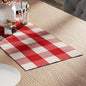 Encasa XO Table Runner, Woven Cotton Dining Runner 13"x36" | Buffalo Red Checks by EncasaXO