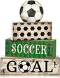 Moucuny 4 Pcs Soccer Party Decorations Soccer Table Centerpiece Football Tiered by Moucuny