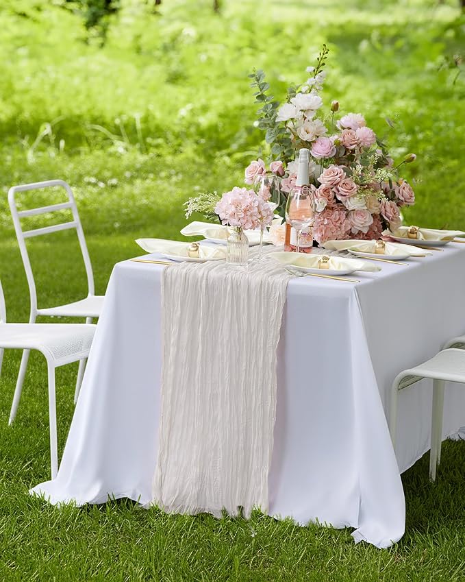 Pureegg 3-Pack Cheese Cloths Table Runner, Baby Shower, Wedding and Farmhouse - Image 7