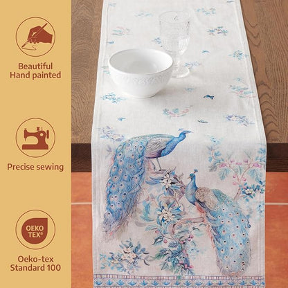 Maison d' Hermine Table Runner 100% Combed Cotton 14.5"x72" | Table Runners 72 - Image 2