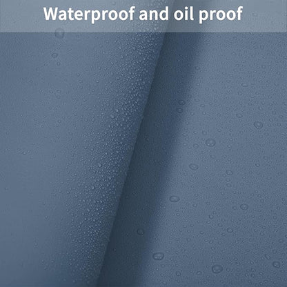 Leather Table Cover,1.8mm Thick,24x60 Inch Desk Cover,Large Desk Mat,Table Protector,Table Cover Protector,Desk Protector,Table Pad,(Grayish Blue+Dark Green,24x60)
