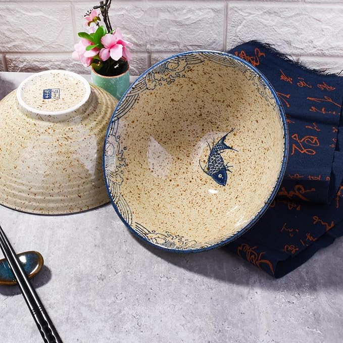 8-inch Ceramic Ramen Bowls - Image 4