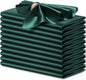 P Pothuiny 12 Pcs Green Satin Napkins 17 x 17 Inch, Satin Cloth Napkins | by P+Pothuiny