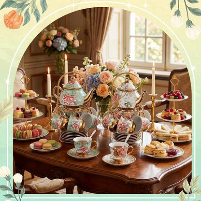 Zhehao 40 Pcs Porcelain Tea Set - Image 3