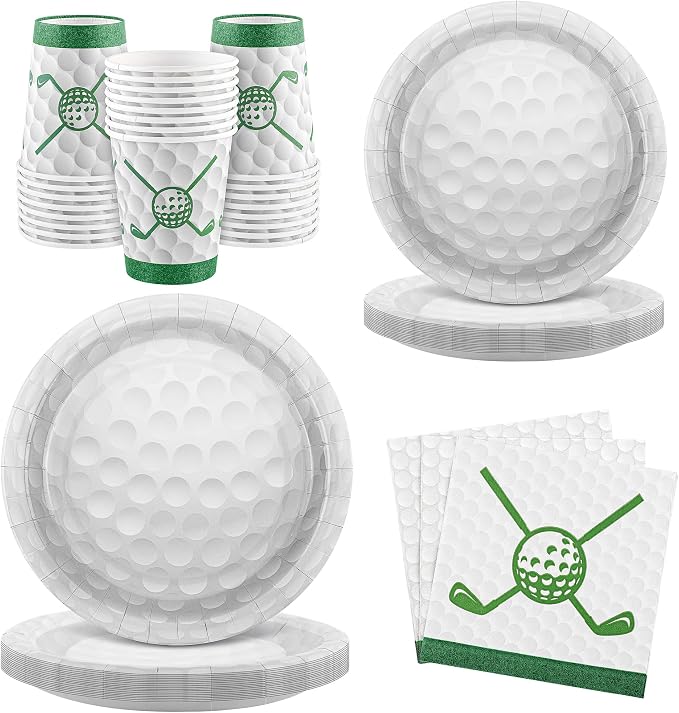 Kochorie 96 Pieces Golf Party Supplies Disposable Tableware Set by Kochorie