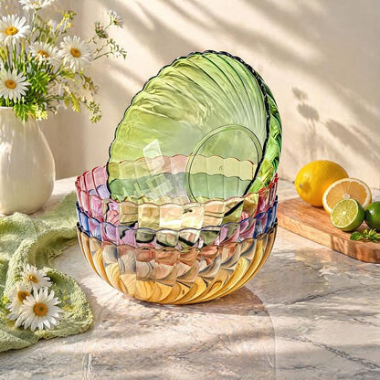 Fasmov 4 Pack Plastic Serving Bowls, Plastic Salad Mixing Bowls, 74oz Break - Image 5