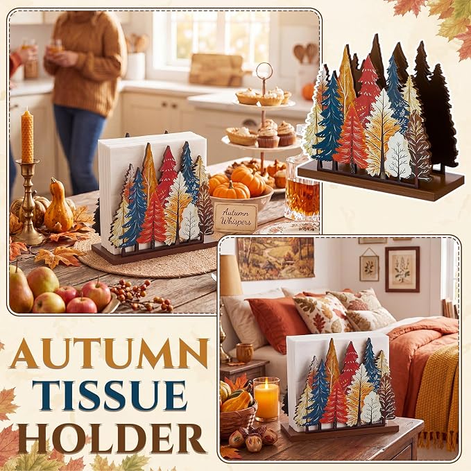 Autumn Forest Napkin Holder for Tables Classical Autumn Forest Napkin Holder - Image 3
