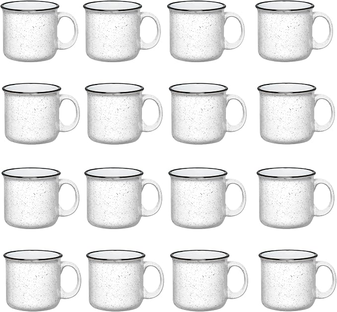 Set of 16 Ceramic Campfire Mugs – 15 Oz, Camping – Customizable by GiftsbyDesign