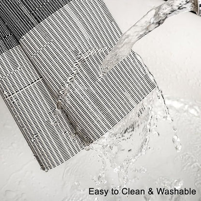 Table Runner 88 Inches Long, Vinyl Woven Farmhouse Table Runners | Washable - Image 3