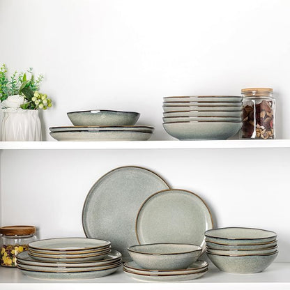 AmorArc Ceramic Plates Set of 6, 8.5 Inch Stoneware Small Dinner Plates Set | - Image 9