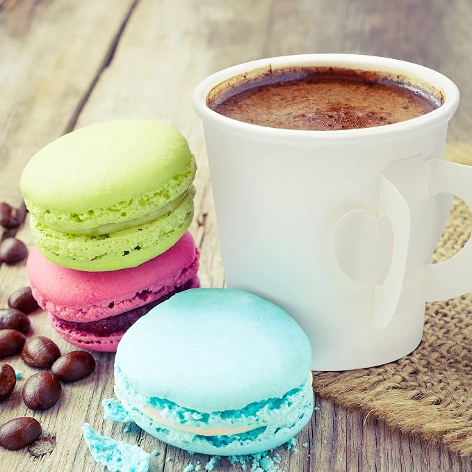 Premium Espresso White Paper Cups - 4 oz - Elegant - Image 5