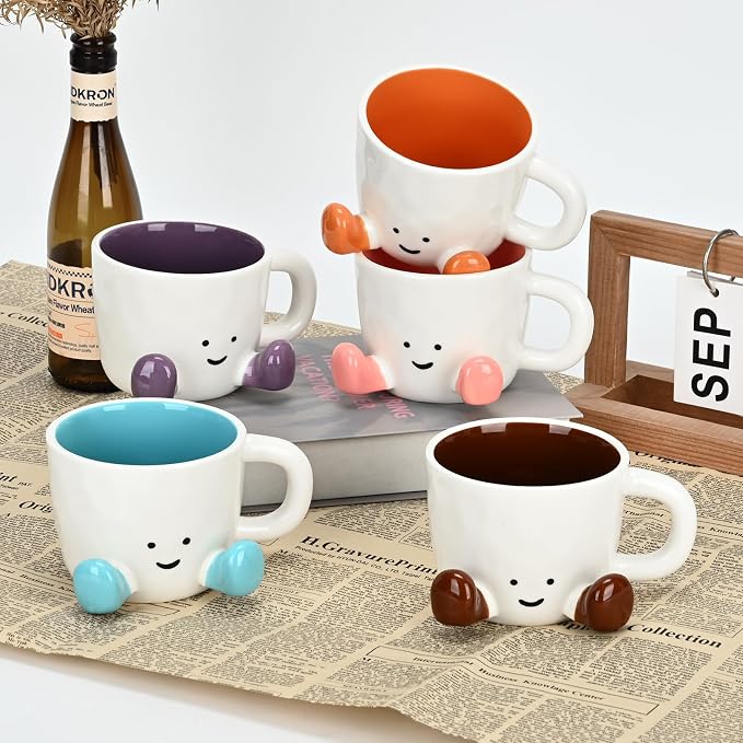 Coffee Mugs, Cute funny Mug For Women, 380ml Unique Ceramic Coffee Tea Cups - Image 7