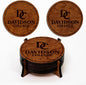 LazerEdge Davidson Wildcats Wooden Coaster Set - Cherry Wood - Officially Licensed Product - 4-Pack