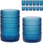HomeVogue Hobnail Drinking Glasses Set of 12, 12oz & 15oz Vintage Glassware Set by HomeVogue