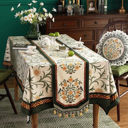 Patdrea Designer Vintage French Velvet Table Runner, Thanksgiving Dining Table - Image 8