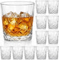 Yungyan 12 Pcs Plastic Clear Whiskey Glasses, 10 oz Unbreakable Reusable Old by Yungyan