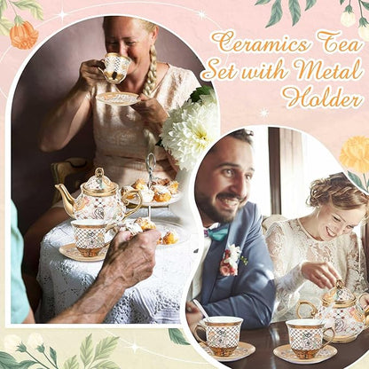 Zhehao 20 Pcs Porcelain Tea Set - Image 5