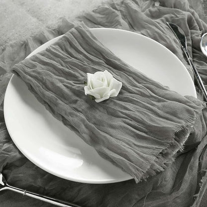 Efavormart 5 Pack 24"x19" Gray Matte Gauze Cheesecloth Napkins, Sleek Cotton - Image 5