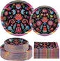Grencian 200Pcs Mexican Fiesta Party Decorations, Serves 50 | Colorful Mexico by Grencian