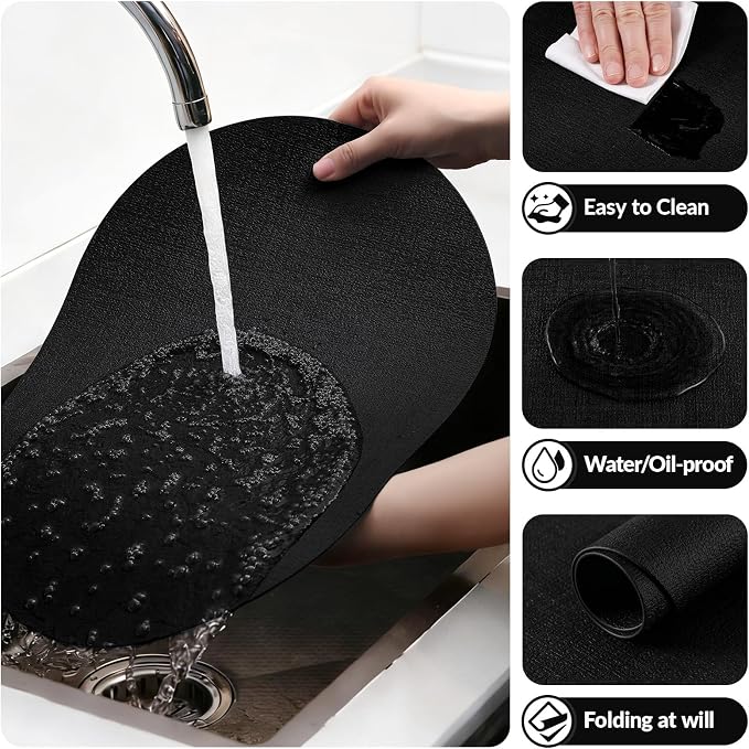 Placemats Set of 6, 11.8 x 17 Inch, Waterproof Wipeable Reversible PU Placemat - Image 5